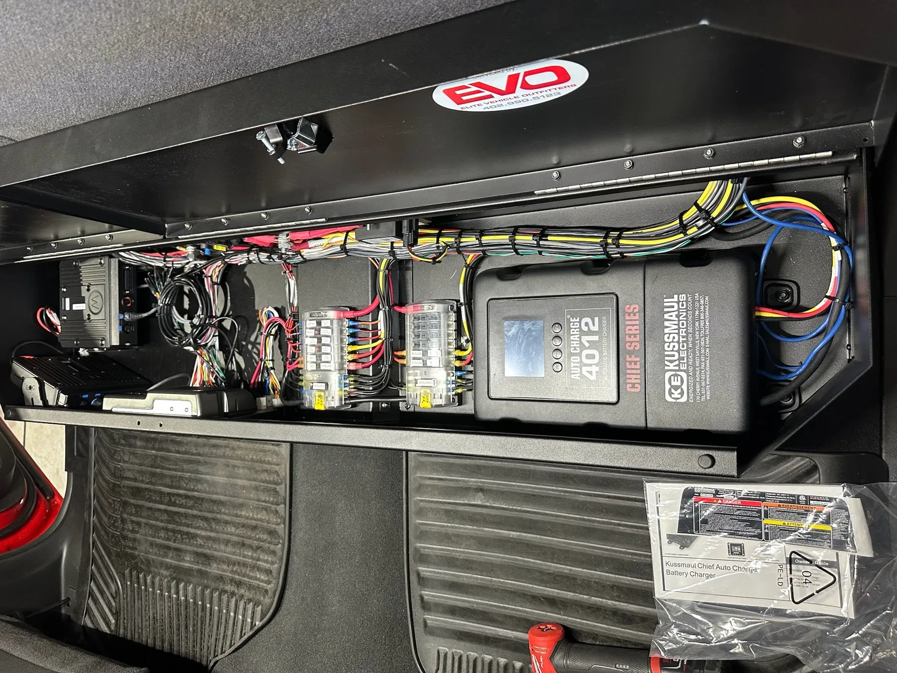 Custom truck-bed equipment and power installation by Elite Vehicle Outfitters
