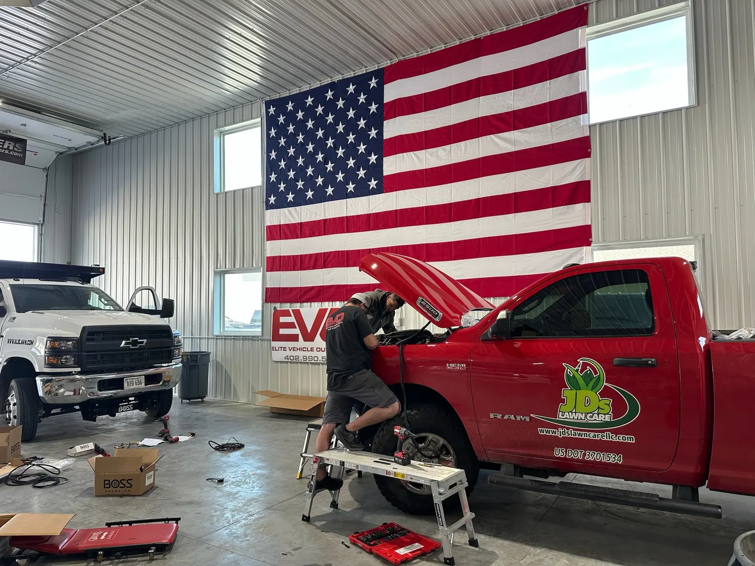 Commercial fleet and work truck upfit by Elite Vehicle Outfitters