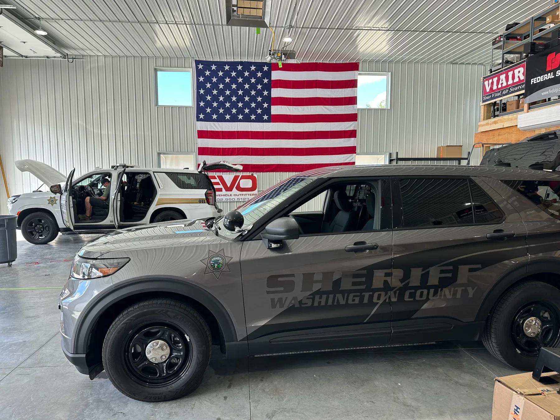 Washington County Sheriff Ford Explorer built by Elite Vehicle Outfitters