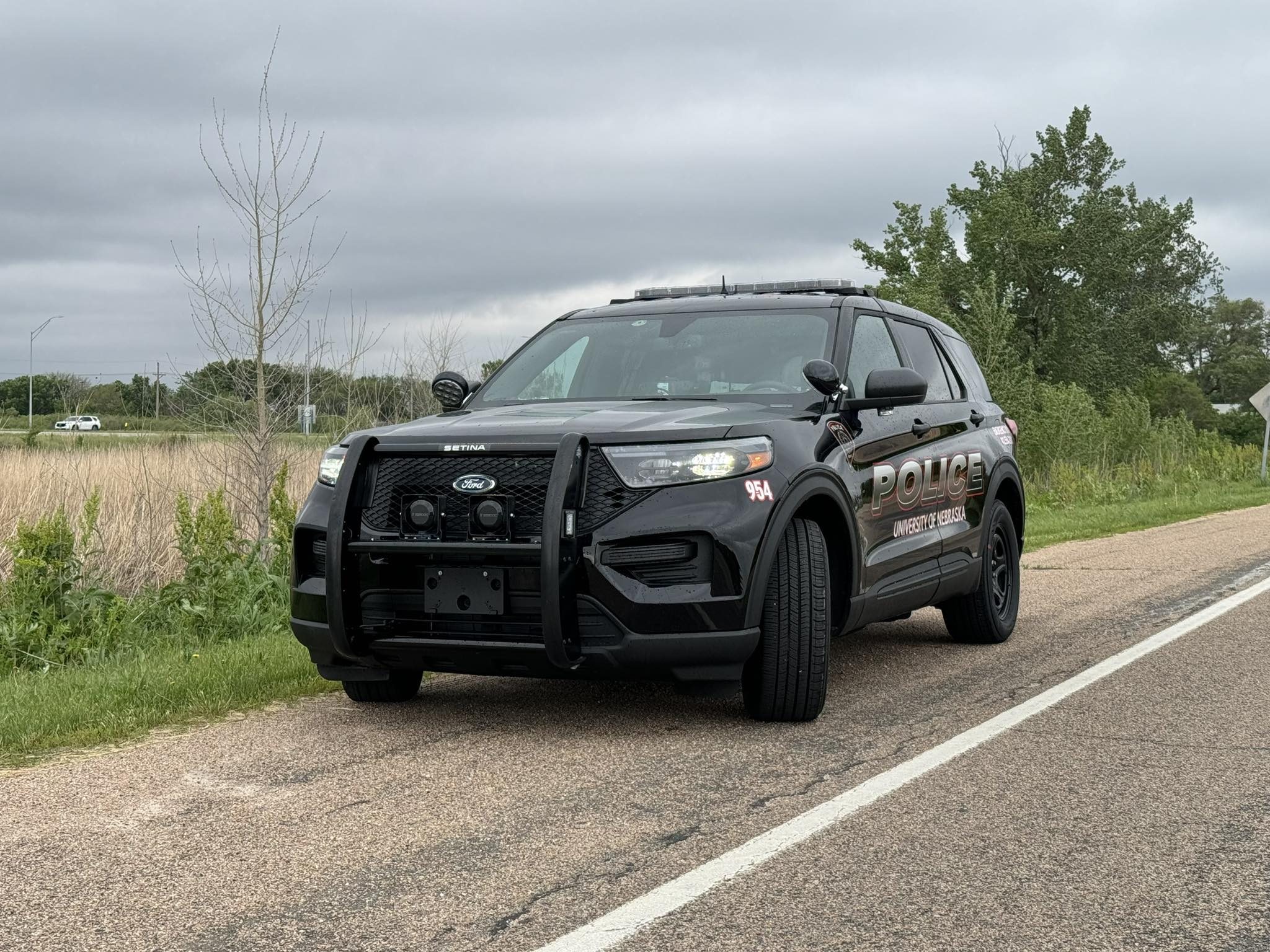 University of Nebraska police Ford Explorer emergency vehicle upfit by Elite Vehicle Outfitters in Nebraska